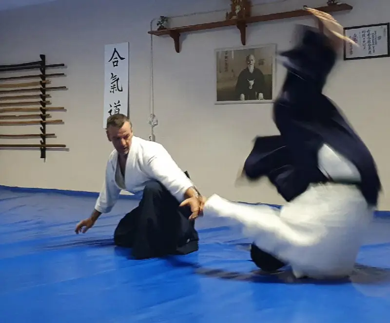 Entrenamiento en el tatami del dojo Fudoshi