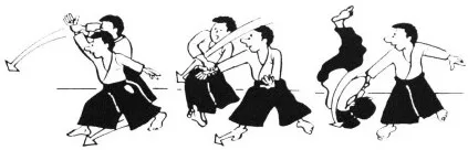 Ilustración de kokyu nage