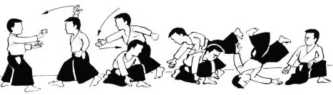 Ilustración de aiki nage