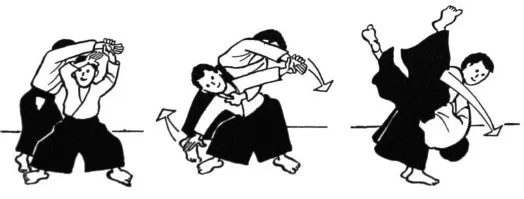 Ilustración de koshi nage