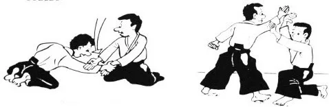 Ilustración de suwari waza / hanmi handachi waza